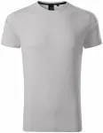 Lacné exkluzívne pánske tričko, strieborná sivá