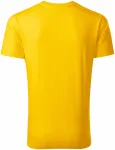 Lacné odolné pánske tričko hrubšie, žltá