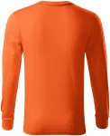 Lacné odolné pánske tričko s dlhým rukávom, oranžová