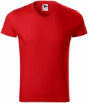 Lacné pánske priliehavé tričko, červená