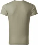 Lacné pánske priliehavé tričko, svetlá khaki