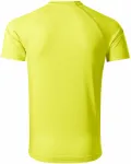 Lacné pánske športové tričko, neónová žltá