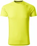 Lacné pánske športové tričko, neónová žltá