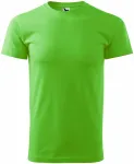 Lacné pánske tričko jednoduché, jablkovo zelená