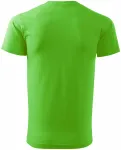 Lacné pánske tričko jednoduché, jablkovo zelená