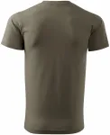 Lacné pánske tričko jednoduché, army