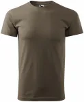 Lacné pánske tričko jednoduché, army