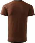 Lacné pánske tričko jednoduché, čokoládová