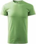 Lacné pánske tričko jednoduché, hráškovo zelená