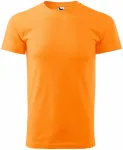 Lacné pánske tričko jednoduché, mandarínková oranžová