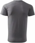 Lacné pánske tričko jednoduché, oceľovo sivá