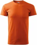 Lacné pánske tričko jednoduché, oranžová