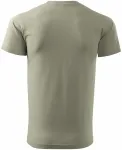 Lacné pánske tričko jednoduché, svetlá khaki