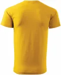 Lacné pánske tričko jednoduché, žltá