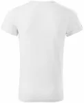 Lacné pánske tričko s vyhrnutými rukávmi, biela
