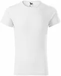 Lacné pánske tričko s vyhrnutými rukávmi, biela