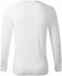 Lacné priliehavé pánske tričko s dlhým rukávom, biela