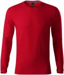 Lacné priliehavé pánske tričko s dlhým rukávom, formula červená