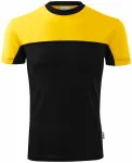 Lacné tričko dvojfarebné, žltá