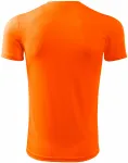 Lacné tričko s asymetrickým priekrčníkom, neónová oranžová