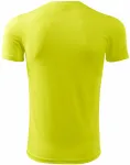 Lacné tričko s asymetrickým priekrčníkom, neónová žltá