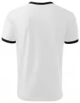 Lacné unisex tričko kontrastné, biela