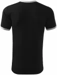 Lacné unisex tričko kontrastné, čierna