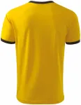 Lacné unisex tričko kontrastné, žltá