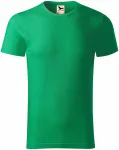 Pánske tričko, štruktúrovaná organická bavlna, trávová zelená